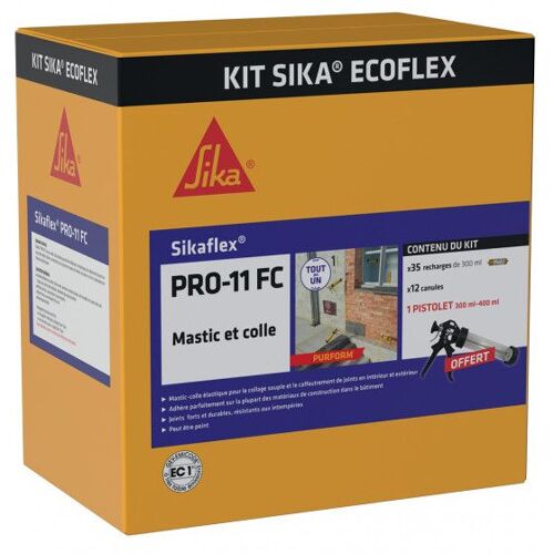 Mastic-Colle À Prise Rapide (Pistolet Gratuit) Kit Sika Ecoflex Purform - Blanc | 0,3 L