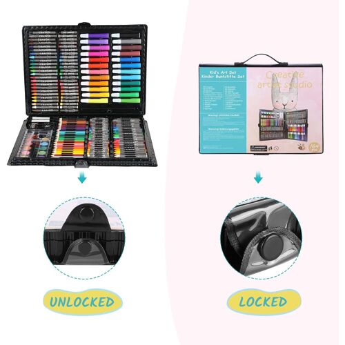 Mamizo 164 Pcs Malette Dessin Enfants, Malette De Coloriage Pour Filles, Garçons, Adolescents, Set De Dessin