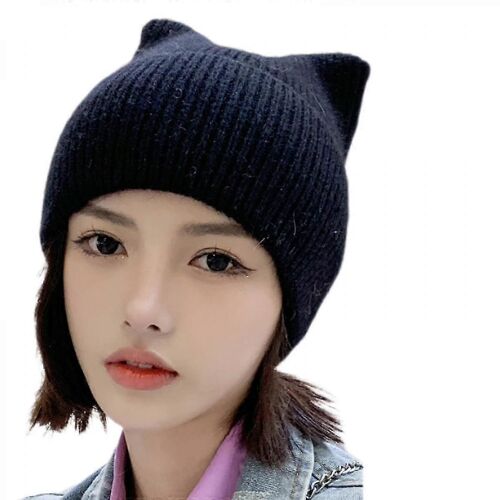 Bonnet Chapeau De Chat Avec Des Oreilles De Chat Pour Femmes En Tricot Femmes Chapeau Filles-Yvan