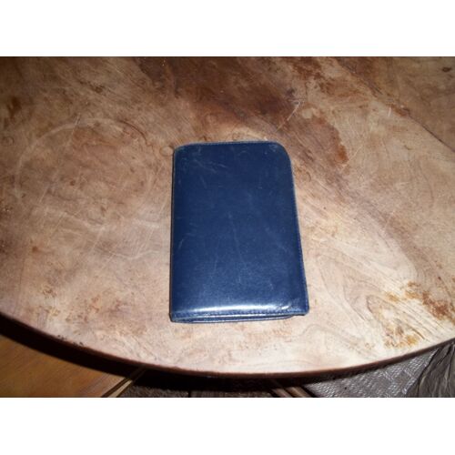 Couverture En Cuir Noir Pour Agenda Visa 11x18cm