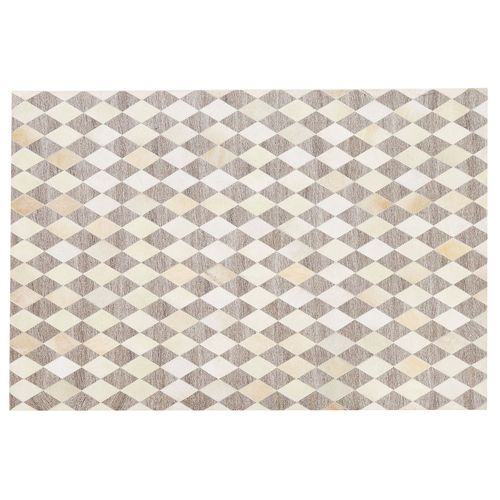 Tapis En Cuir Beige Et Marron 160 X 230 Cm Seslice