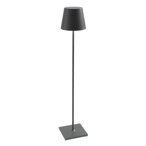 Zafferano Lampe De Table Ou Lampadaire Pour L'extérieur Poldina Pro Xxl (Gris Foncé - Aluminium Peint Et Polycarbonate)