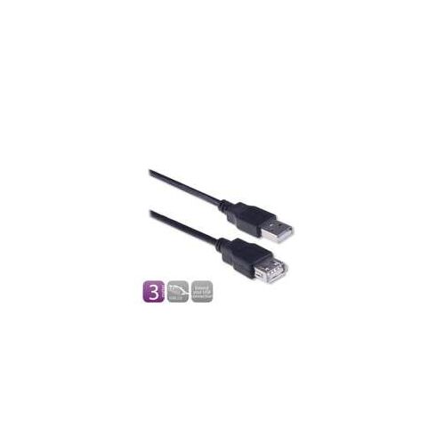 Ewent EW9622 - Rallonge de câble USB - USB (F) pour USB (M) - USB 2.0 - 3 m - noir