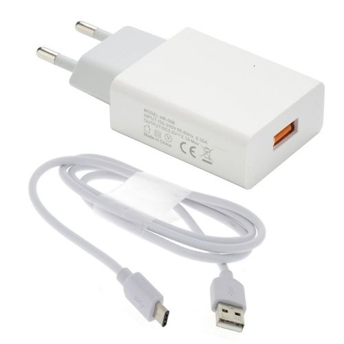 Pour Huawei P30 : Chargeur USB 2A + Câble USB-C