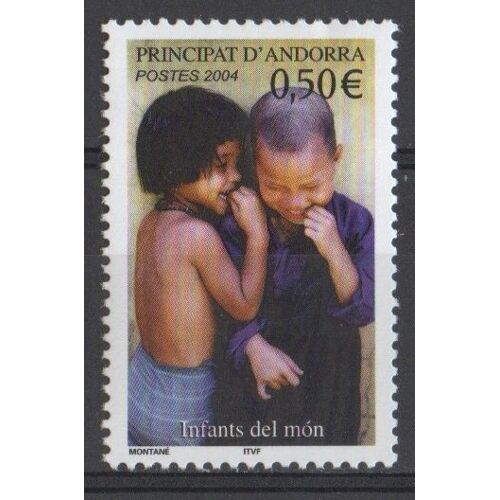 Timbre Andorre Principat D'andorra 2004 Yvert Et Tellier N°592 Infants Del Mon Neuf** Gomme Intacte