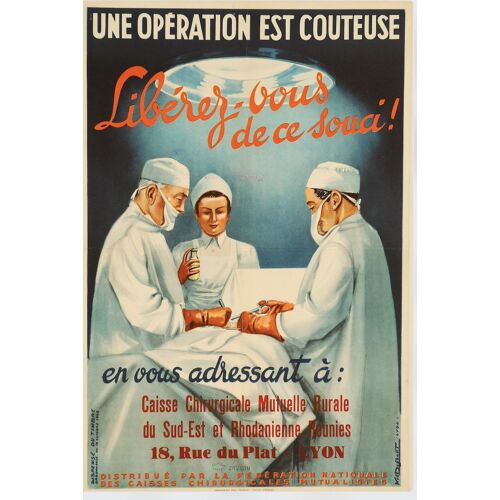 Affiche Caisse Chirurgicale Mutuelle Lyon