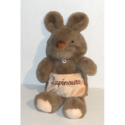 peluche lapin fizzy doudou poche lapinours