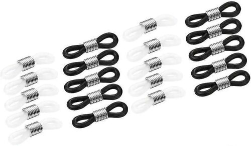 20 Pcs Connecteurs En Silicium En Caoutchouc Métal Boucle Bobine Se Termine Pour Lunettes Chaîne Collier Chaîne Perles Bijoux Apprêts