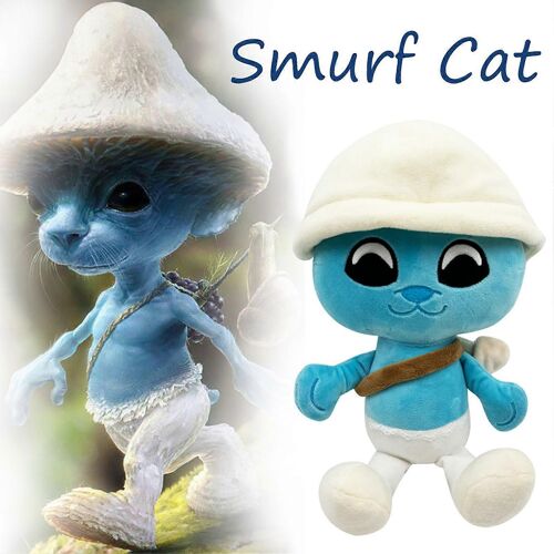 Mignon Schtroumpf Chat Peluche Jouet Peluche Oreiller Belle Peluches Douces Coussin Coussin Poupée En Peluche Pour Enfants Bébé Réconfortant Cadeaux