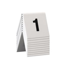 Chevalet De Table Numérotés 1-10 Blanc
