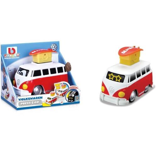 Bb Junior - Volkswagen Push & Go - Van Samba Et Surf - Assortiment Rouge Et Bleu