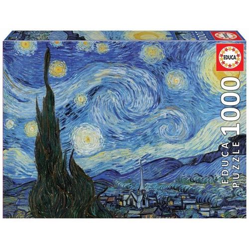 Educa - Puzzle - 1000 La Nuit Étoilée, Vincent Van Gogh