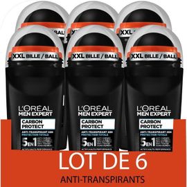 [Lot De 6] Déodorant Bille L'oreal Men Expert Carbon Protect 5en1 Ice Fresh 50 Ml 