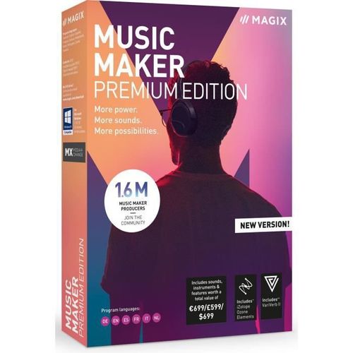 Logiciel Multimedia - Magix - Music Maker Premium Edition - 2022