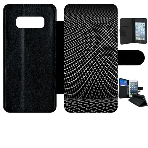 Etui À Rabat Pour Galaxy Note 8.0 - Black Squarred - Simili-Cuir - Noir