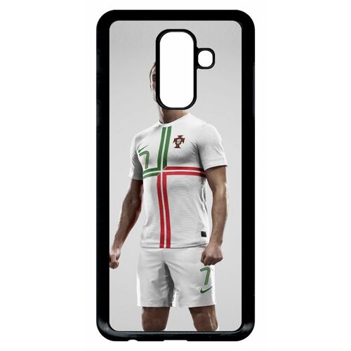 Coque Pour Galaxy A6+ (2018) - Christiano Ronaldo Selecao Portugal - Noir
