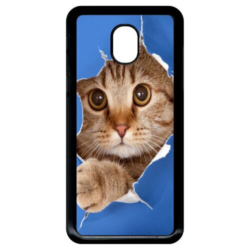 Coque Pour Galaxy J3 (2018) - Chat Trou - Noir