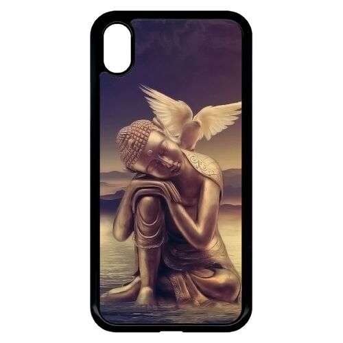 Coque - Buddha - Compatible Avec Apple Iphone Xr - Plastique - Bord Noir