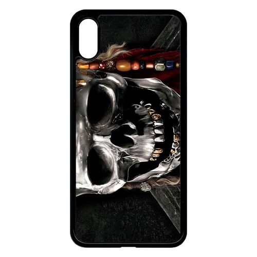 Coque - Tête De Pirate - Compatible Avec Apple Iphone Xs Max - Plastique - Bord Noir