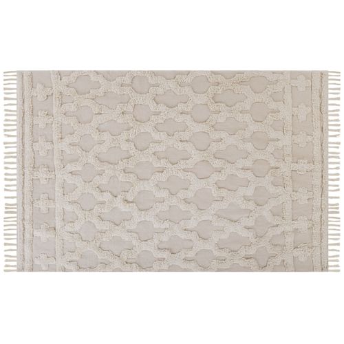 Tapis En Coton Beige 140 X 200 Cm Suluova