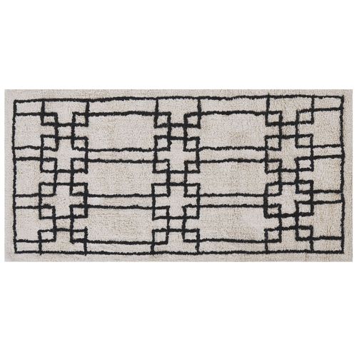 Tapis En Coton Beige 80 X 150 Cm Turhal