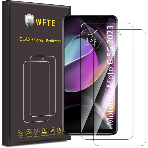 [Lot De 2 Verre Trempé Pour Motorola Moto G 5g 2023, 0,26mm Film De Protection D'écran Avec Haute Transparence À 99%, Anti-Trace Protecteur Avec Dureté 9h Glass