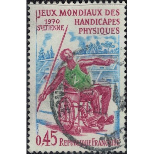 France 1970 Oblitéré Used Jeux Mondiaux Des Handicapés Physiques Y&t Fr 1649 Su