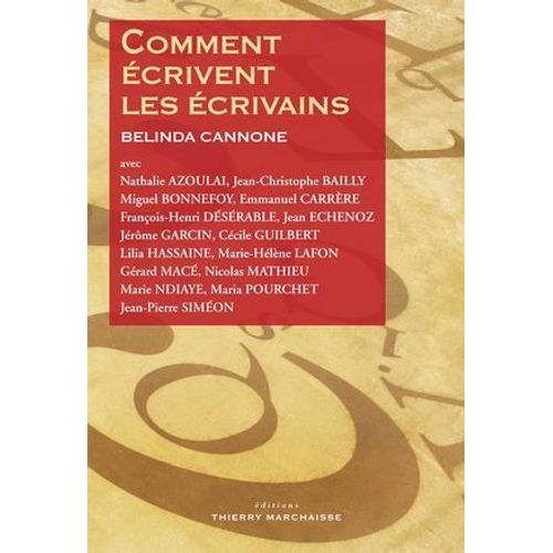 Comment Écrivent Les Écrivains