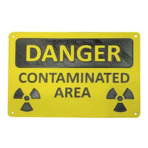 Panneau D'avertissement De Rayonnement Nucléaire De Patchs Métalliques Haute Visibilité Identifie Efficacement Les Dangers, Durable Et Facile À Installer