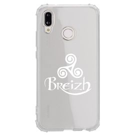 Coque Souple Pour Huawei P20 Lite Avec Impression Motifs Triskel Celte Blanc