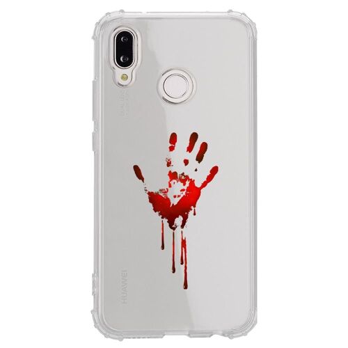 Coque Souple Pour Huawei P20 Lite Avec Impression Motifs Main Ensanglantée