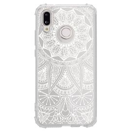 Coque Souple Pour Huawei P20 Lite Avec Impression Motifs Mandala Blanc