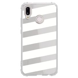 Coque Souple Pour Huawei P20 Lite Avec Impression Motifs Bandes Blanches
