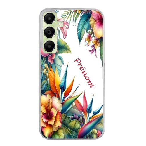 Coque Pour Galaxy A05s Motif Fleur Hibiscus Avec Prenom