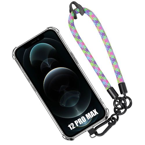 Coque Pour Iphone 12 Pro Max, Antichoc Protection Renforcé Avec Bracelet Robuste Multicolore - Booling