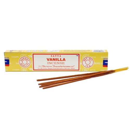 Encens Satya Vanille - 15 grammes environ 15 Bâtonnets