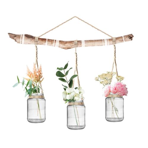 Sticker décoratif mural Bocaux et Fleurs