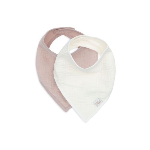 Lot De 2 Bavoirs Bandana Gaze De Coton Wild Rose & Oatmeal - Jollein