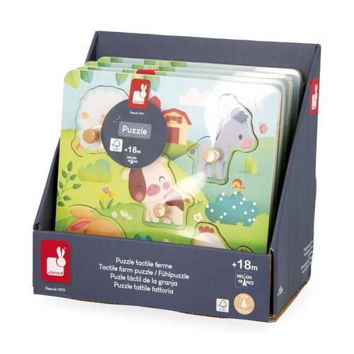 Puzzle Tactile 5 Pièces Janod Ferme