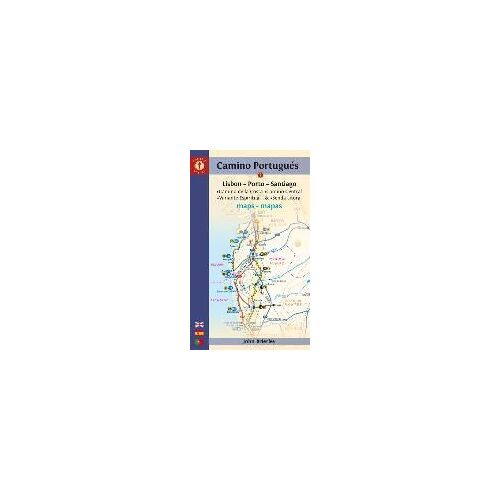 Camino Portugués Maps: Lisbon - Porto - Santiago / Camino Central, Camino De La Costa, Variente Espiritual & Senda Litoral