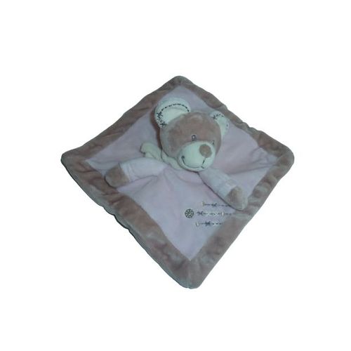 Doudou Ours Plat Marron Rose Nicotoy Simba Toys