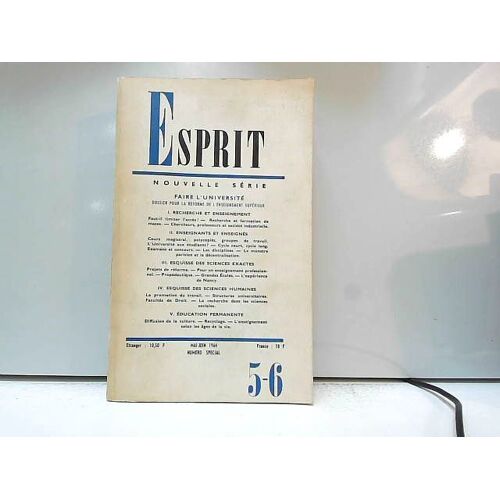 Esprit N°5-6 Mai-Juin 1964 "Faire L'université"