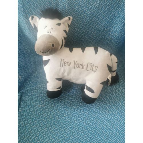 Doudou Peluche Zebre Noir, Et Blanc New York City Time Square Toy's R Us Toys R Us