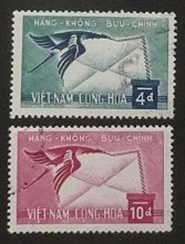 Viet Nam Poste Aérienne Oblitéré N° 12-14 Lot De 2 Timbres De 1960