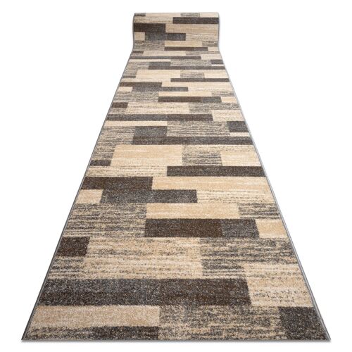 80x300 Cm Tapis De Couloir Karmel Deski Planches Caramel Gris 80cm