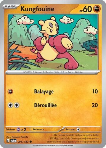 Carte Pokémon Kungfouine 096/182 Ev4 Faille Paradoxe