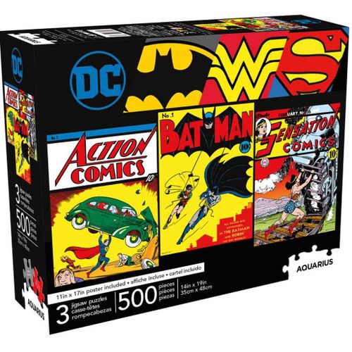 3 Puzzles - Dc Comics - 500, 500 Et 500 Pièces