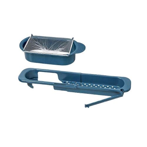 Télescopique Évier Organisateur Plateau Éponge Porte-savon Serviette de rangement Drain Rack Évier Égout Étagère