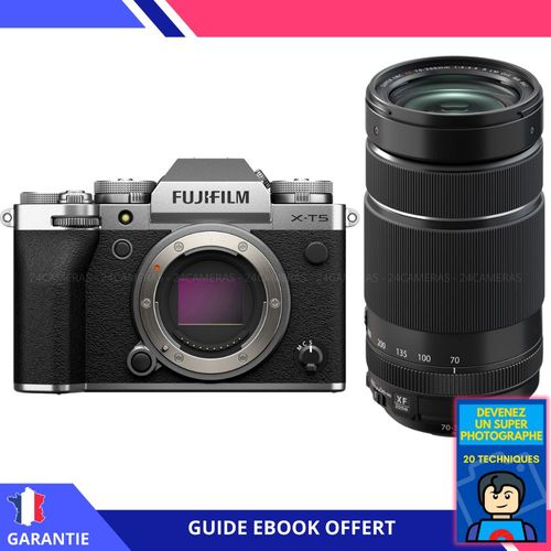 Fujifilm X-T5 Silver + XF 70-300mm f/4-5.6 R LM OIS WR + Ebook ""Devenez Un Super Photographe"" - Appareil Photo Fujifilm