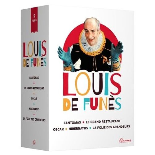 Louis De Funès - 5 Films Cultes : Fantomas + Le Grand Restaurant + Oscar + Hibernatus + La Folie Des Grandeurs - Pack